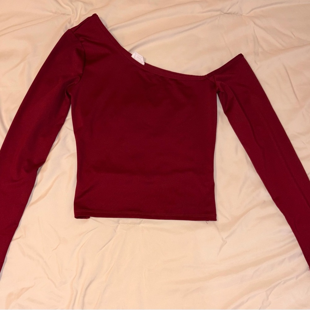 Cotton On Burgundy Off-Shoulder Top